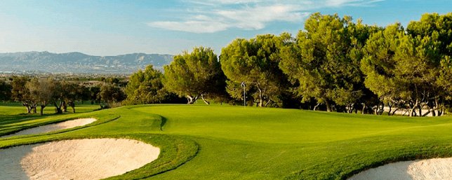A golf course fairway